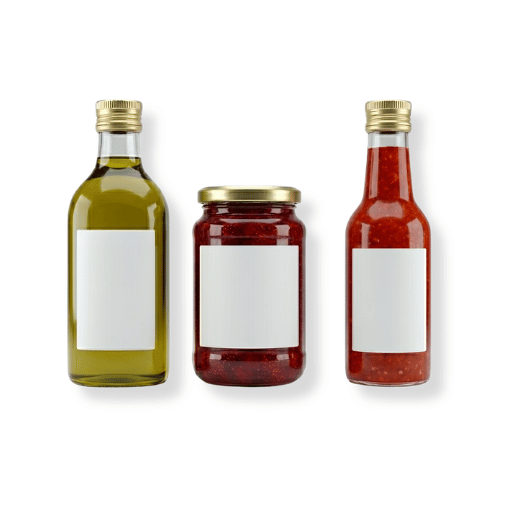Botellas de vidrio para alimentos y salsas con sellado hermético sensitivo